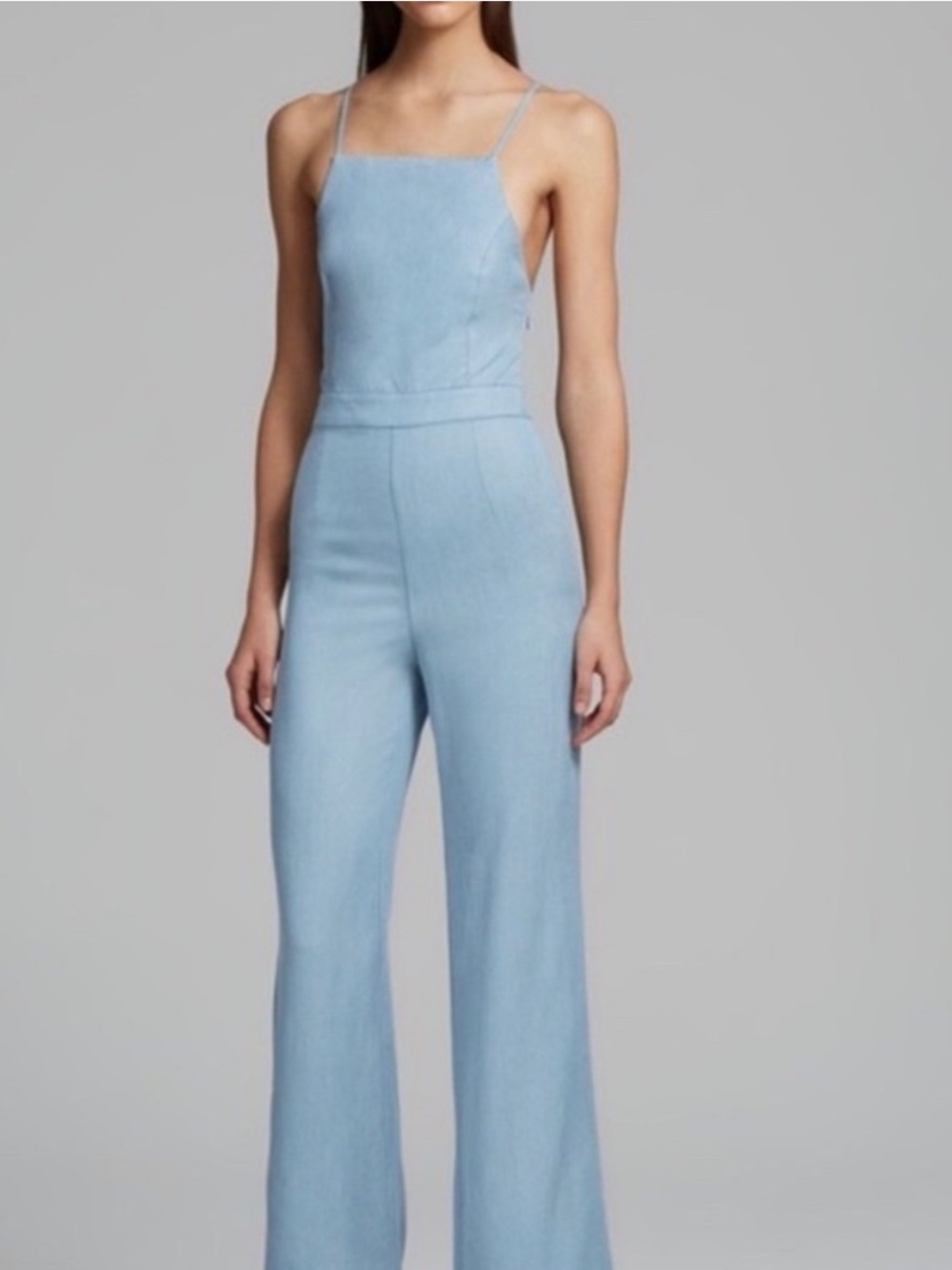 Dolce Vita Light Blue Strappy Wide-Leg Jumpsuit